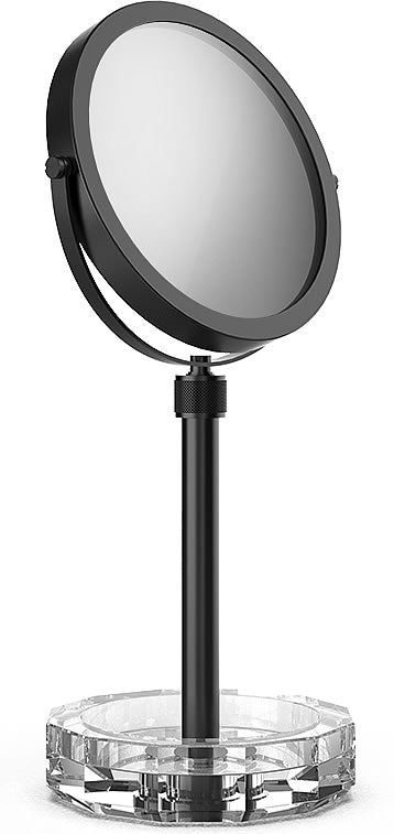KRISTALL Series 5x/1x Cosmetic Mirror Matte Black/Clear